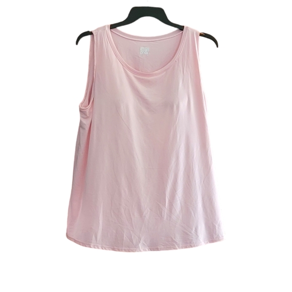🌻 32° COOL - XXL Light Pink Sleeveless Blouse With Breast Support - Picture 6 of 8